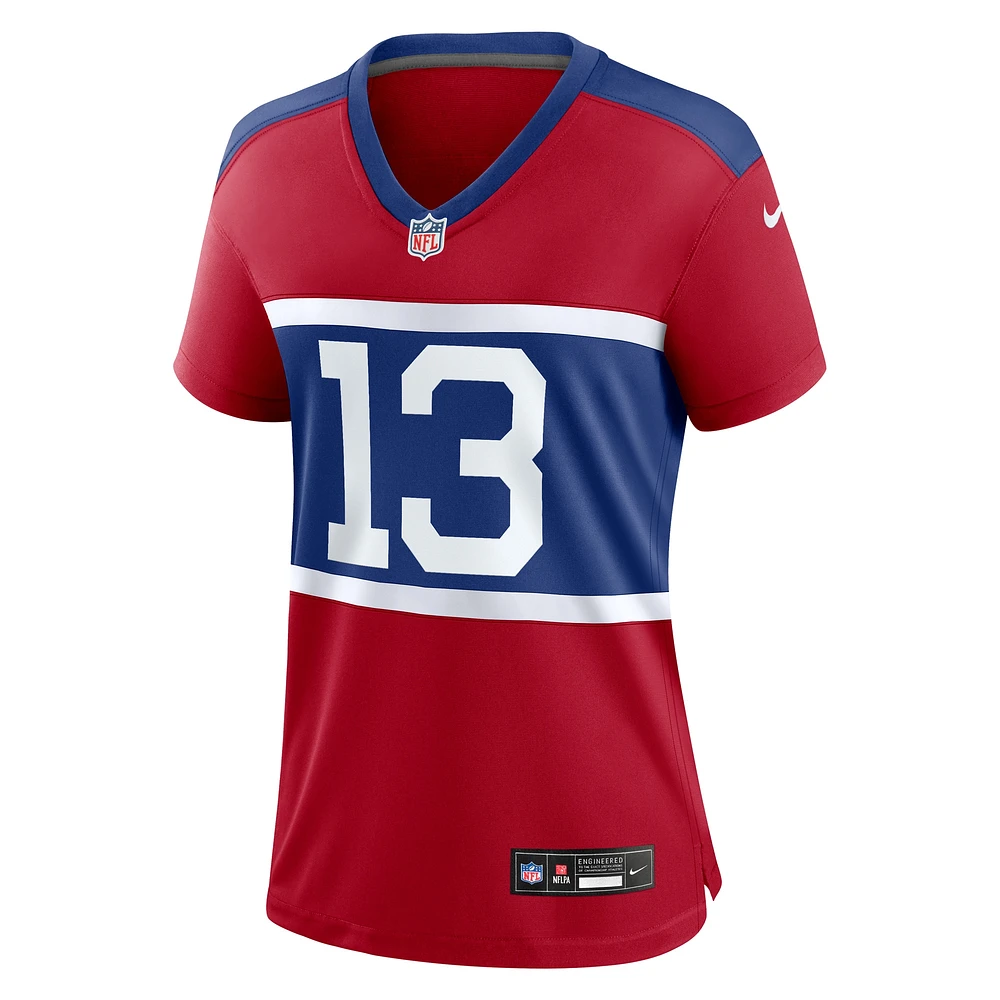 Maillot de match joueur alternatif des New York Giants Nike Jalin Hyatt Century rouge pour femme