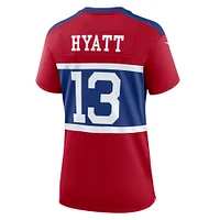 Maillot de match joueur alternatif des New York Giants Nike Jalin Hyatt Century rouge pour femme