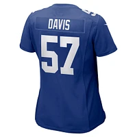 Maillot de match l'équipe Nike Jarrad Davis Royal New York Giants pour femme