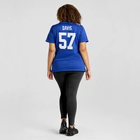 Maillot de match l'équipe Nike Jarrad Davis Royal New York Giants pour femme