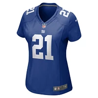 Maillot de joueur à domicile Nike Landon Collins Royal New York Giants pour femme