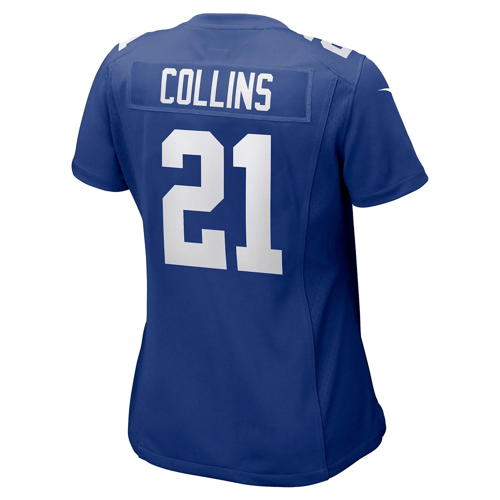 Maillot de joueur à domicile Nike Landon Collins Royal New York Giants pour femme