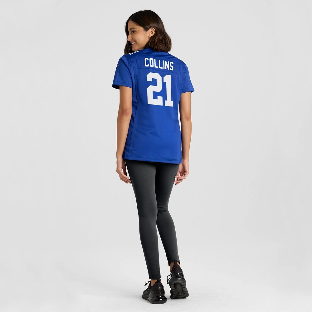 Maillot de joueur à domicile Nike Landon Collins Royal New York Giants pour femme