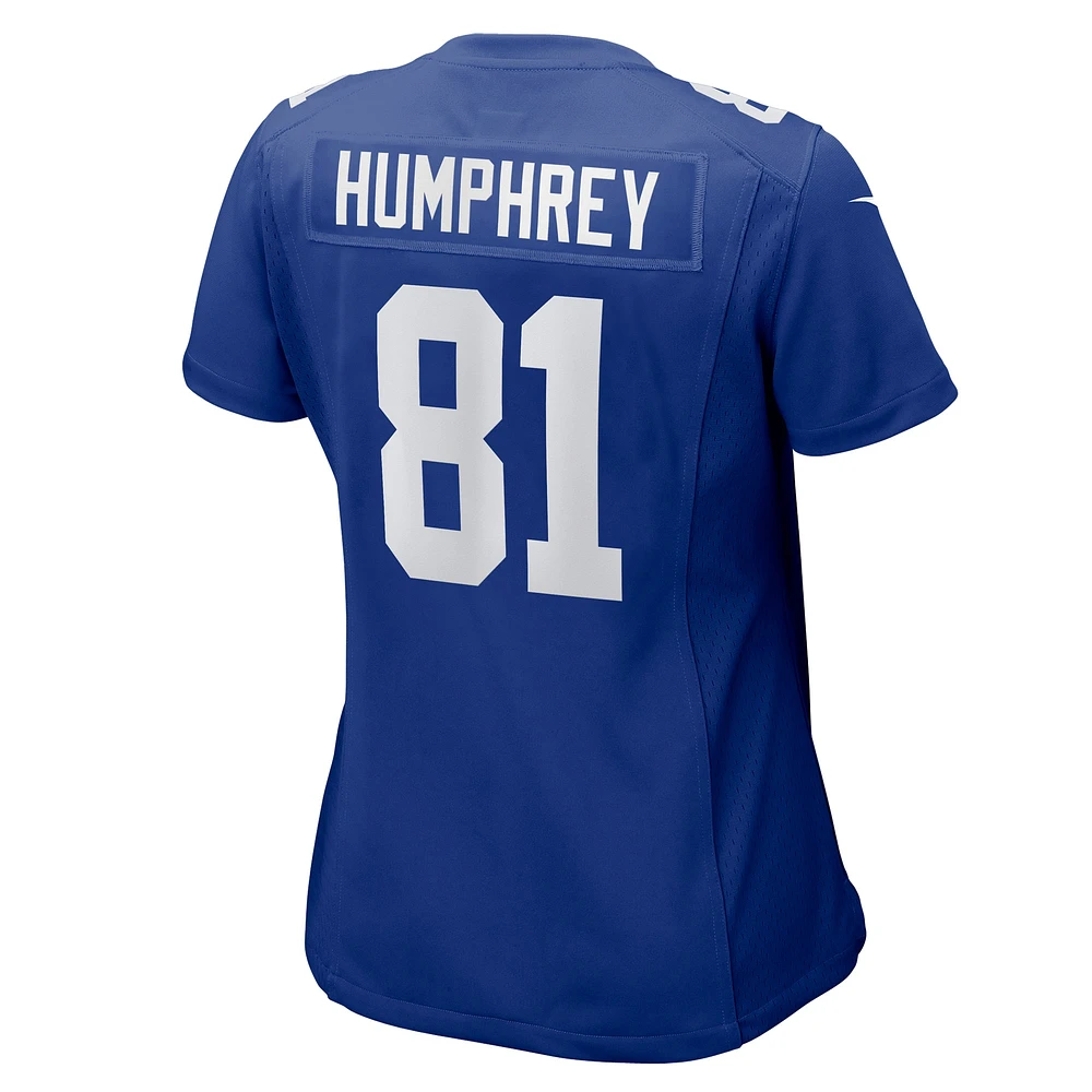 Women's Nike Lil'Jordan Humphrey  Royal New York Giants Team Game Jersey