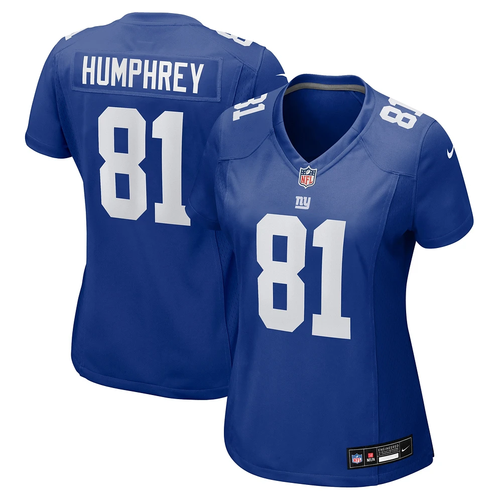 Women's Nike Lil'Jordan Humphrey Royal New York Giants Team Game Jersey