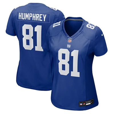 Women's Nike Lil'Jordan Humphrey  Royal New York Giants Team Game Jersey