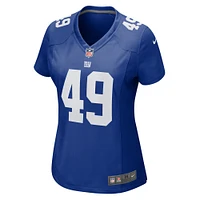 Maillot de match Nike Matthew Adams Royal New York Giants pour femme