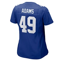 Maillot de match Nike Matthew Adams Royal New York Giants pour femme