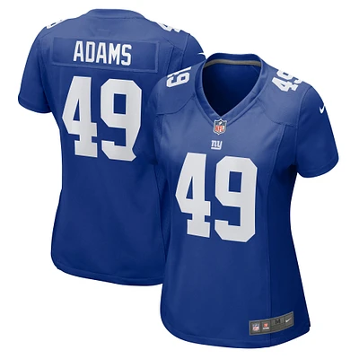 Maillot de match Nike Matthew Adams Royal New York Giants pour femme