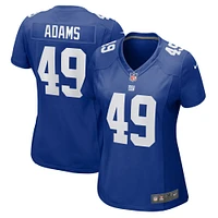 Maillot de match Nike Matthew Adams Royal New York Giants pour femme