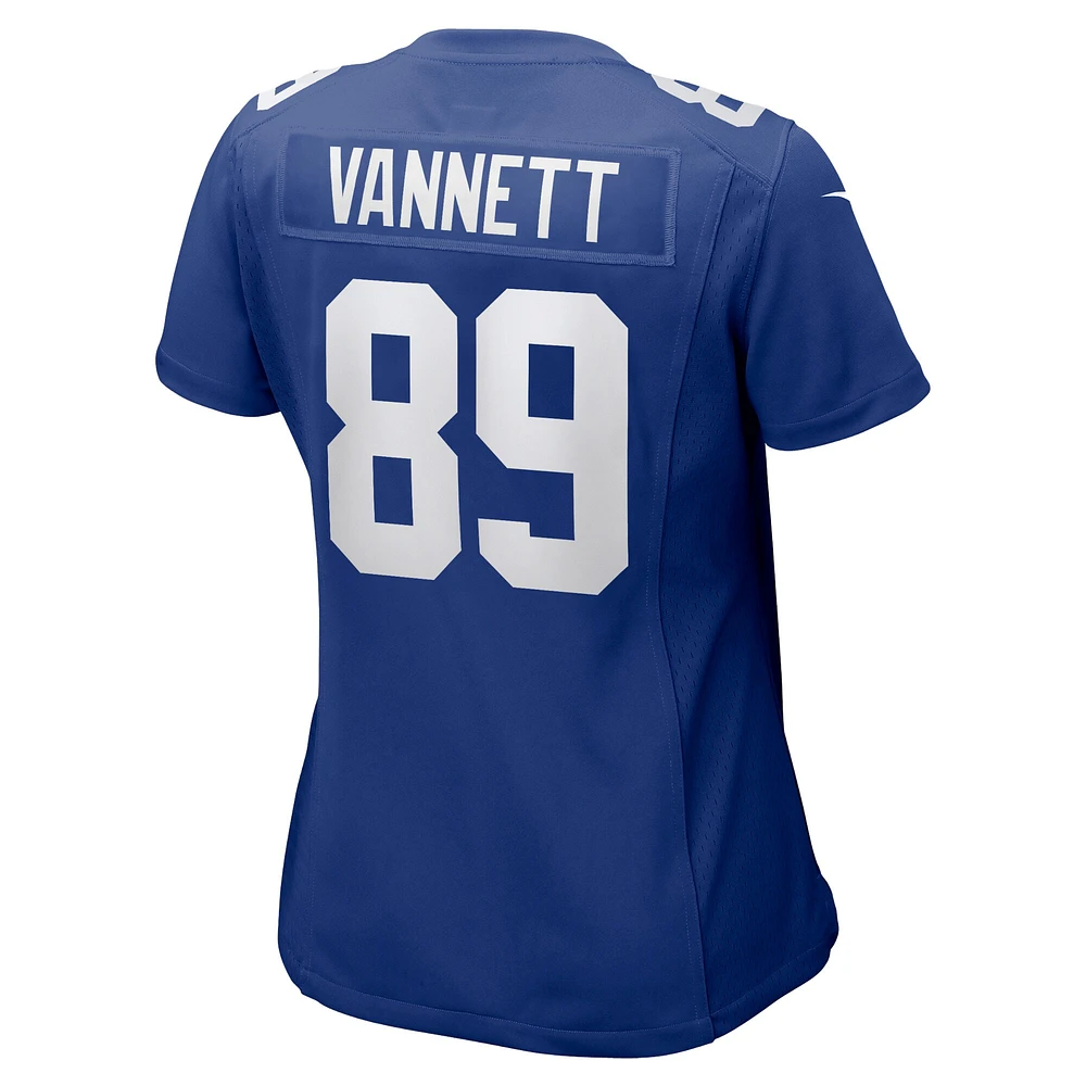 Maillot de joueur Nike Nick Vannett Royal New York Giants pour femme