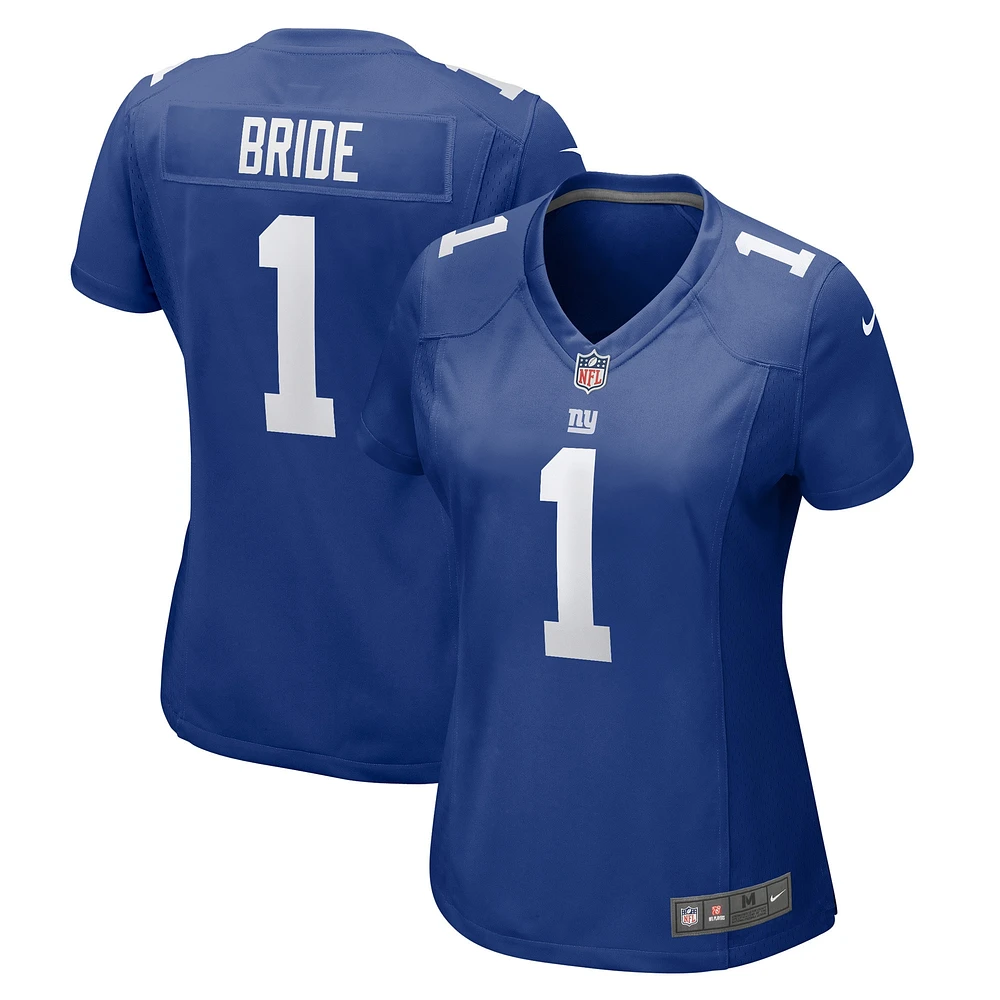 Women's Nike Number 1 Bride Royal New York Giants Game Jersey