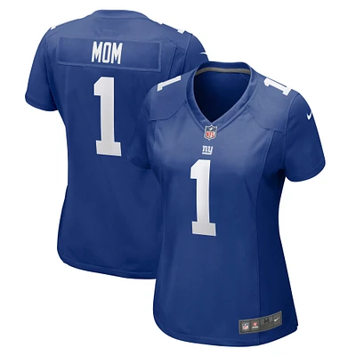 Maillot de match Nike Numéro 1 Mom Royal New York Giants pour femme