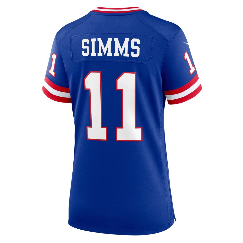 Women's Nike Phil Simms Royal New York Giants Classic Retired Player Game Jersey