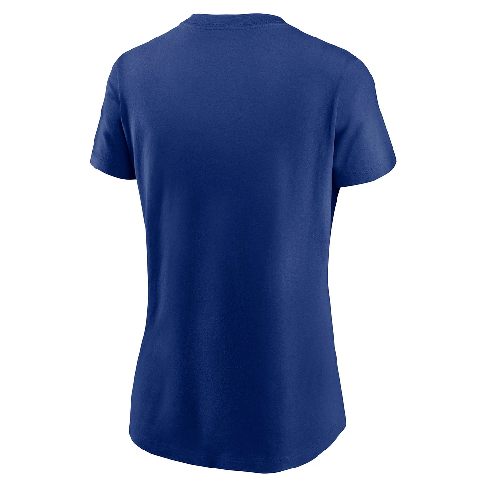 T-shirt essentiel avec logo Nike Royal New York Giants pour femme