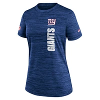 Women's Nike Royal New York Giants Sideline Velocity Performance T-Shirt