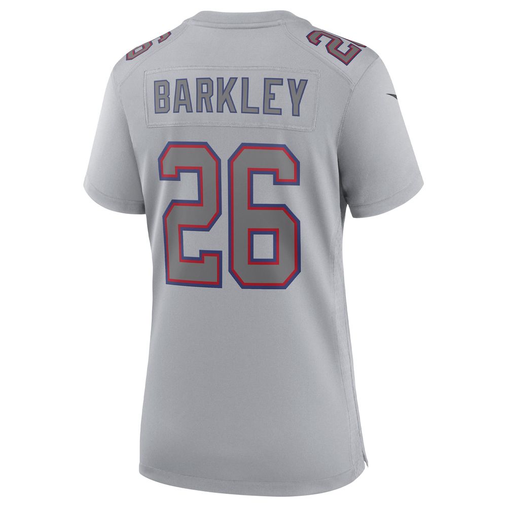 Nike Women's Nike Saquon Barkley Gray New York Giants Atmosphere Fashion  Game Jersey