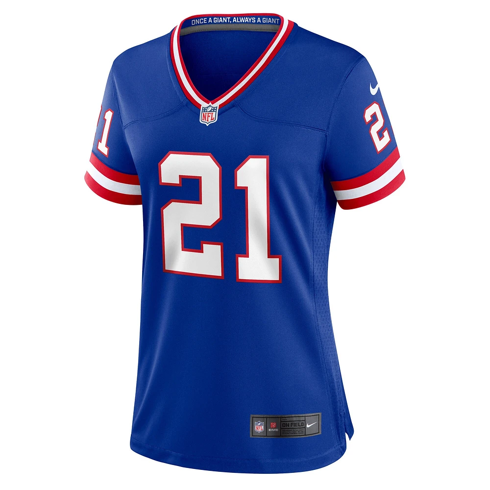 Women's Nike Tiki Barber Royal New York Giants Classic Retired Player Game Jersey