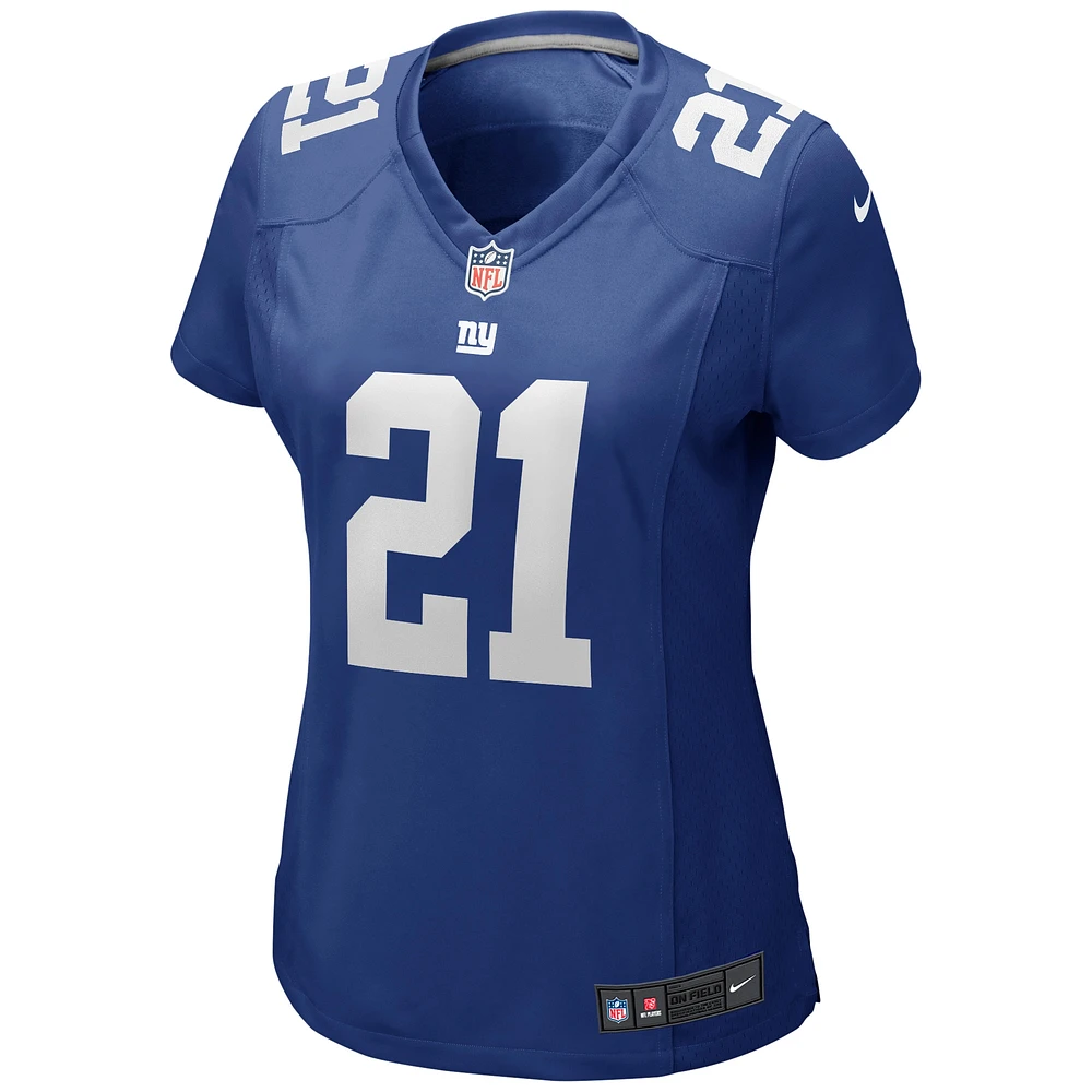 Maillot de joueur retraité Nike Tiki Barber Royal New York Giants Game pour femme