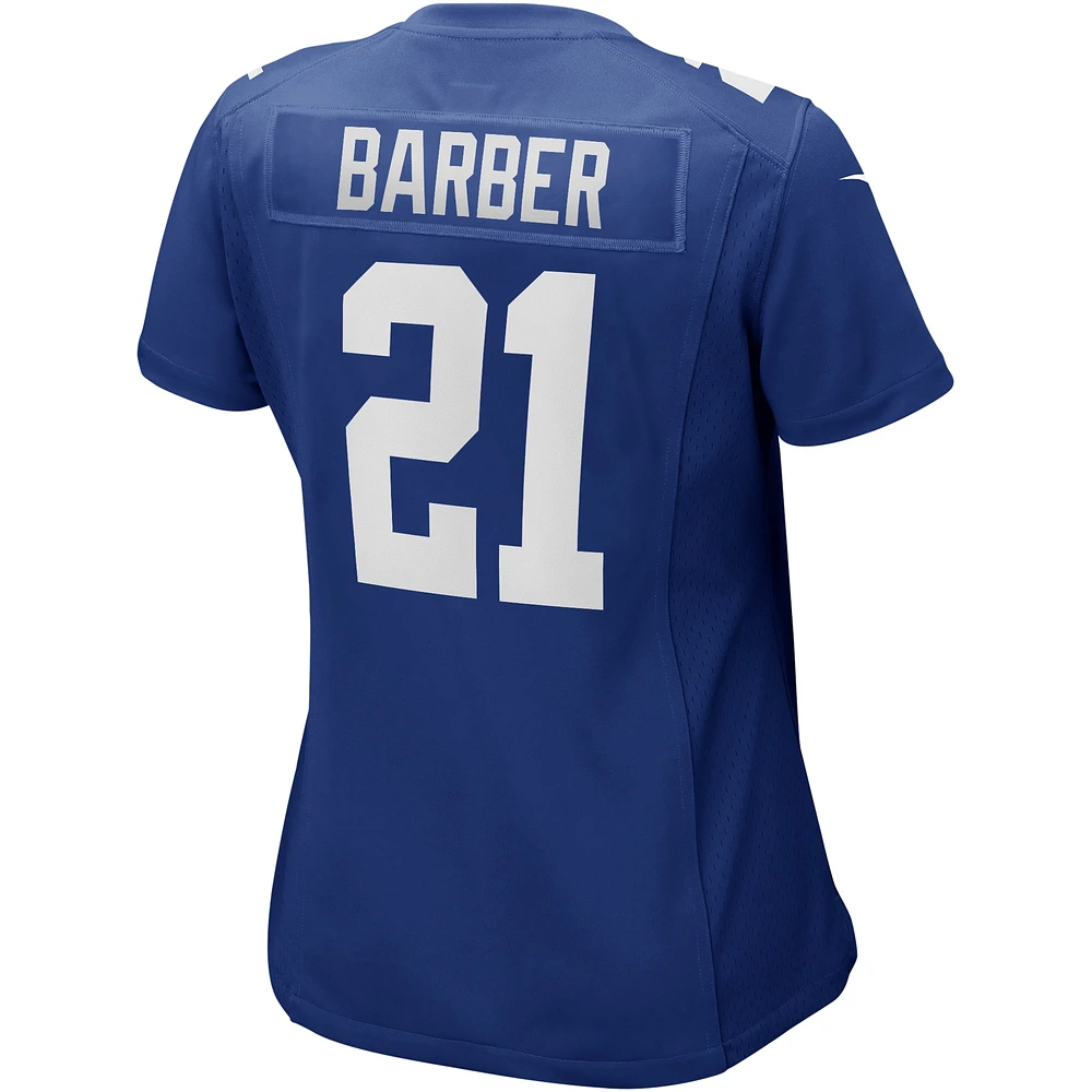 Maillot de joueur retraité Nike Tiki Barber Royal New York Giants Game pour femme