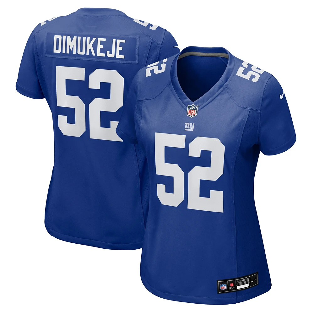 Women's Nike Victor Dimukeje  Royal New York Giants Team Game Jersey