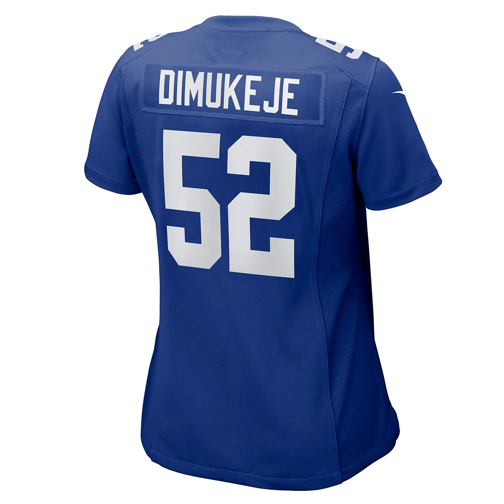 Women's Nike Victor Dimukeje  Royal New York Giants Team Game Jersey