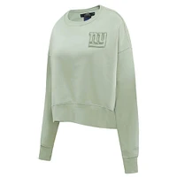 Women's Pro Standard  Light Green New York Giants Neutral Pullover Sweatshirt