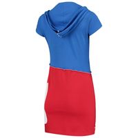 Women's Refried Apparel Royal/Red New York Giants Sustainable Hooded Mini Dress