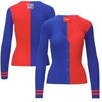 Women's STAUD Royal/Red New York Giants Cargo Sweater