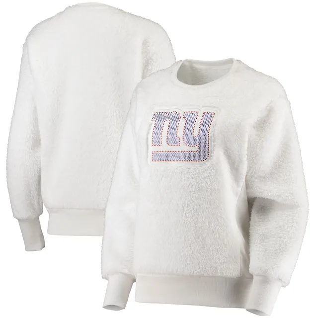 Lids New York Giants Concepts Sport Women's Granite Knit Pullover Sweatshirt  - Cream/Charcoal