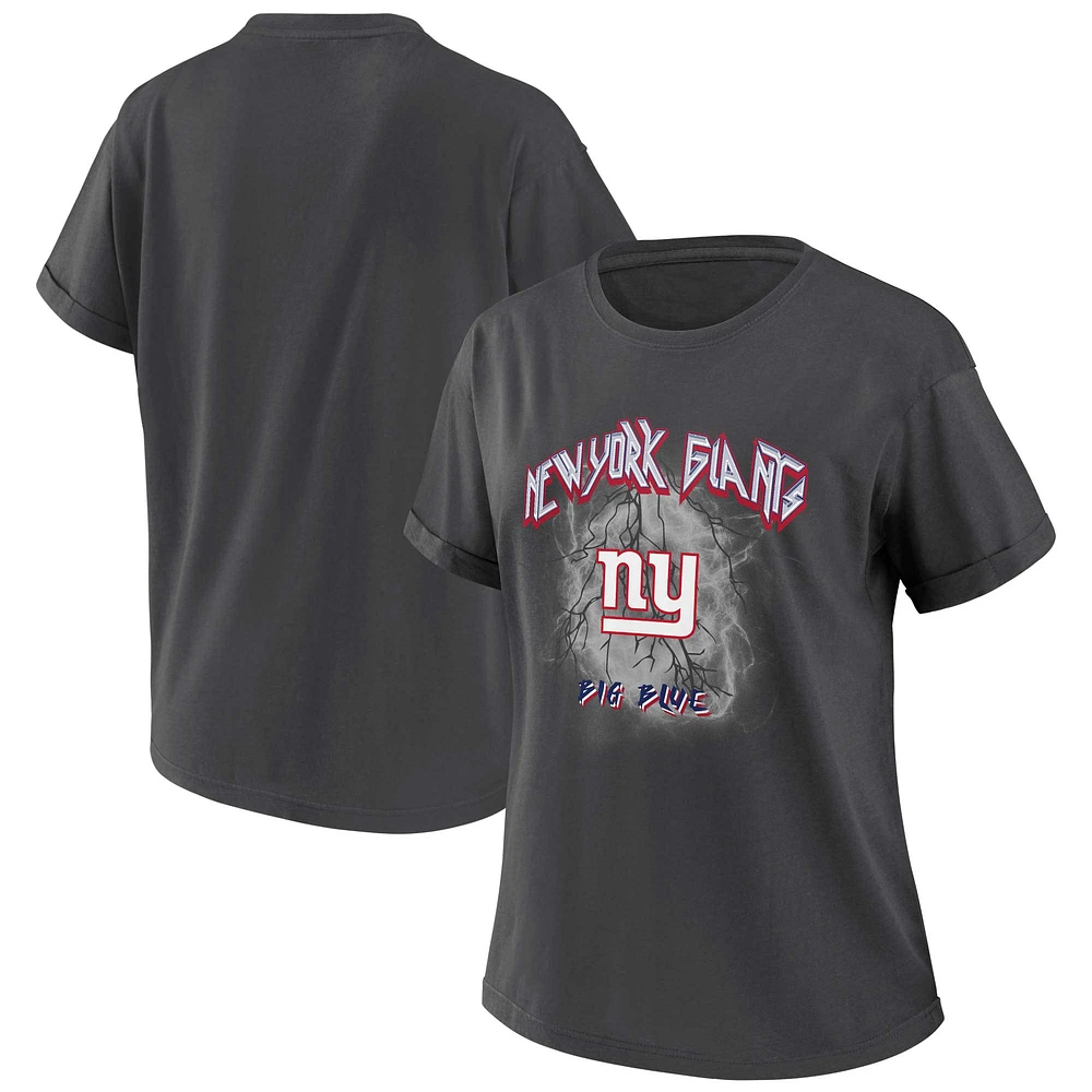 T-shirt boyfriend anthracite New York Giants pour femme WEAR by Erin Andrews