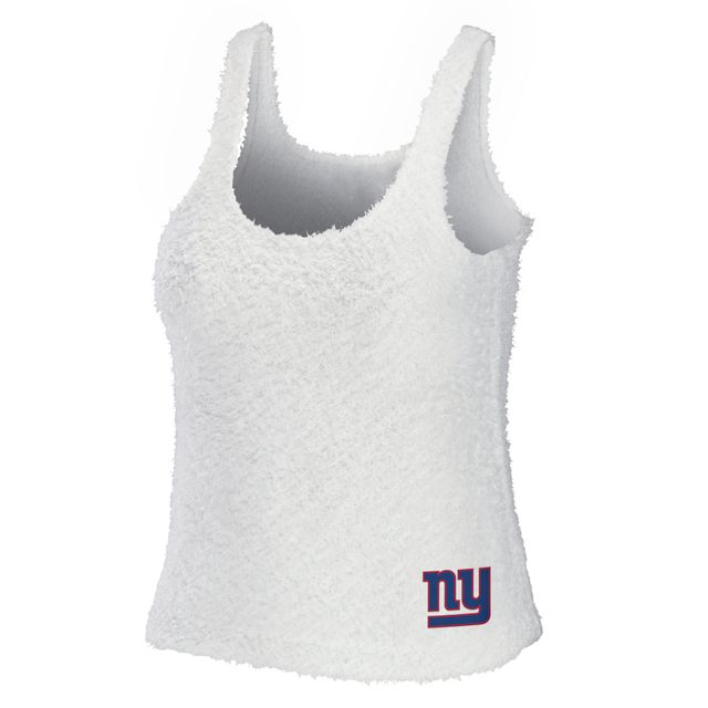 Ensemble de nuit pour femme WEAR by Erin Andrews avec débardeur et pantalon à encolure dégagée confortable des New York Giants couleur crème