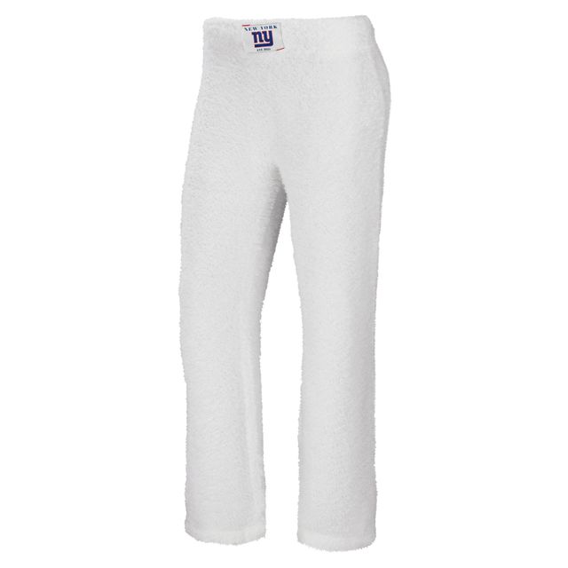 Ensemble de nuit pour femme WEAR by Erin Andrews avec débardeur et pantalon à encolure dégagée confortable des New York Giants couleur crème