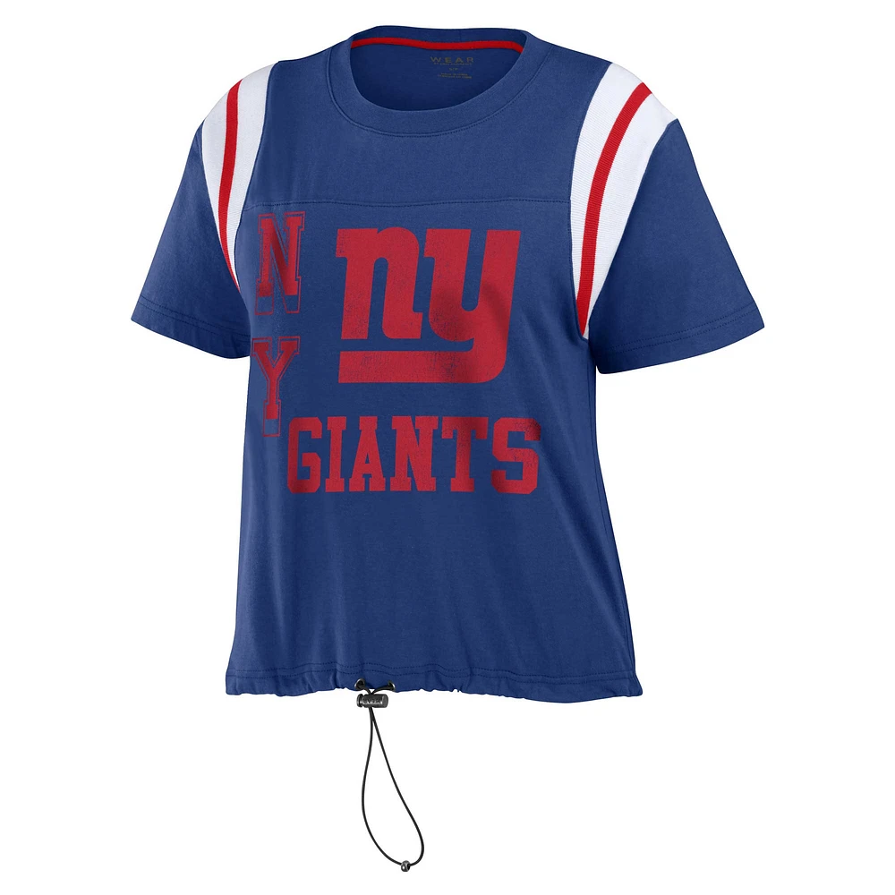 T-shirt à blocs de couleurs cintré Royal New York Giants pour femme WEAR by Erin Andrews