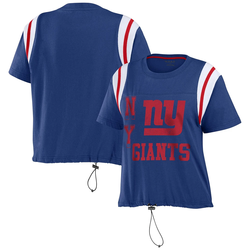 T-shirt à blocs de couleurs cintré Royal New York Giants pour femme WEAR by Erin Andrews