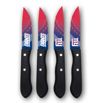 New York Giants Woodrow 4-Piece Stainless Steel Steak Knife Set