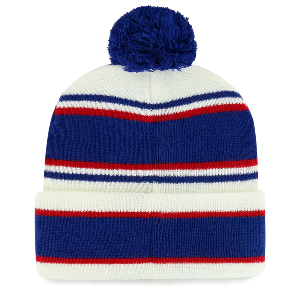 Bonnet en tricot à revers Stripling New York Giants '47 pour jeunes avec pompon