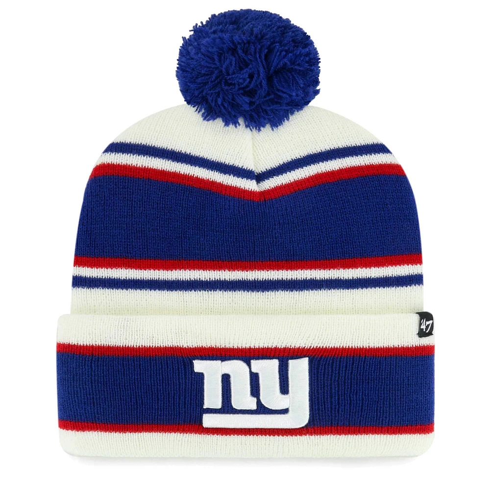 Bonnet en tricot à revers Stripling New York Giants '47 pour jeunes avec pompon