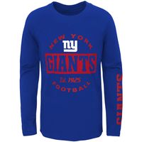 Youth Heathered Gray New York Giants Line T-Shirt