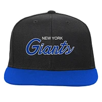 Casquette Snapback pour jeunes Mitchell & Ness, noir/Royal New York Giants Team Script