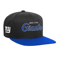 Casquette Snapback pour jeunes Mitchell & Ness, noir/Royal New York Giants Team Script