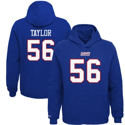 Lawrence Taylor New York Giants Mitchell & Ness Youth Retired Player Name Number Fleece Pullover Hoodie - Royal