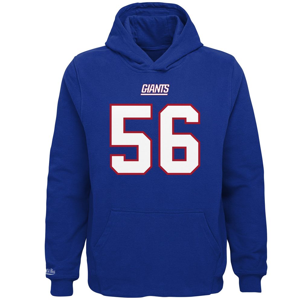 Youth Mitchell & Ness Lawrence Taylor Royal New York Giants Retired Player Name Number Fleece Pullover Hoodie