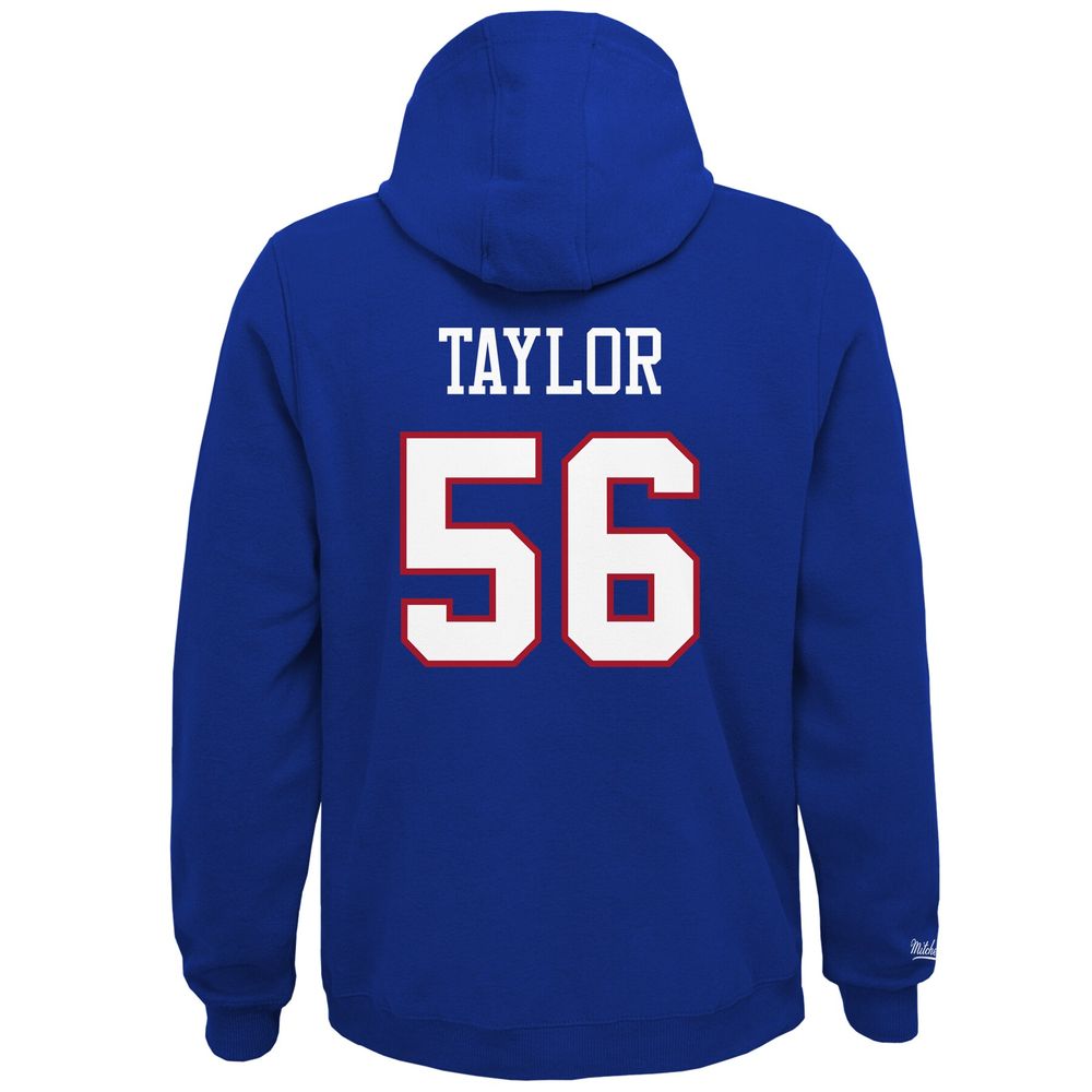 Youth Mitchell & Ness Lawrence Taylor Royal New York Giants Retired Player Name Number Fleece Pullover Hoodie