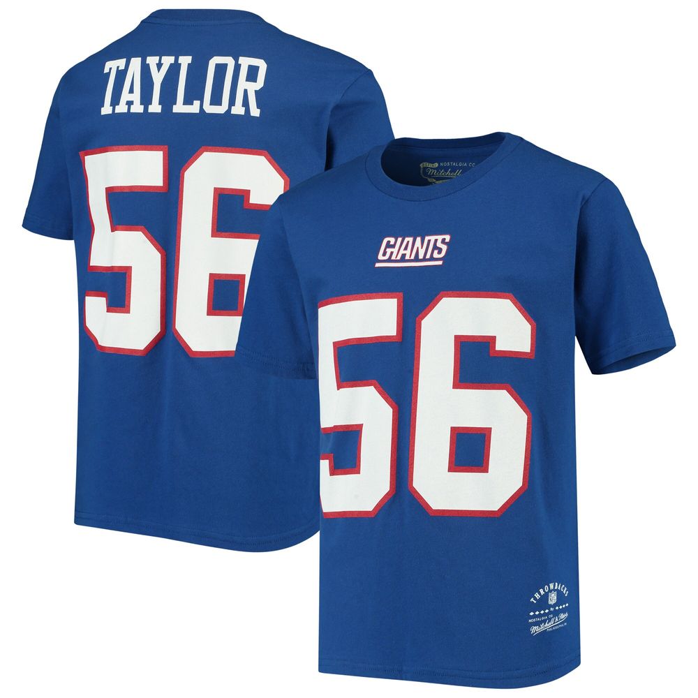Youth Mitchell & Ness Lawrence Taylor Royal New York Giants Retired Retro  Player Name & Number T-Shirt