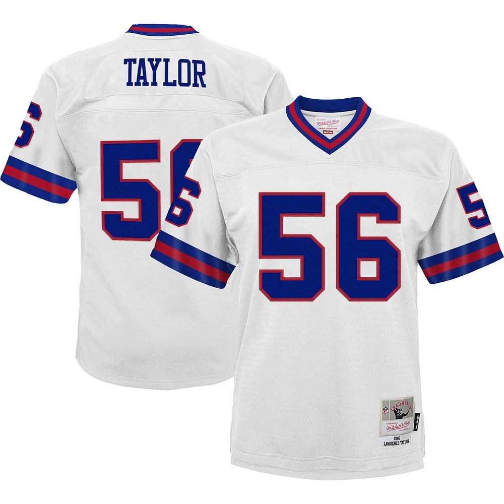 Maillot Mitchell & Ness Lawrence Taylor White New York Giants 1986 pour joueur retraité