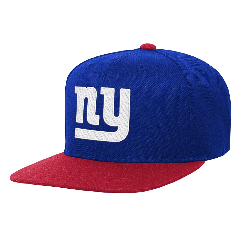 Youth Mitchell & Ness Royal New York Giants Team Two-Tone Snapback Hat