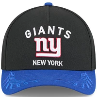 Casquette ajustable New Era 9FORTY A-Frame M-Crown noire/bleu marine pour jeunes New York Giants, draft NFL 2025