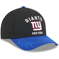 Casquette ajustable New Era 9FORTY A-Frame M-Crown noire/bleu marine pour jeunes New York Giants, draft NFL 2025