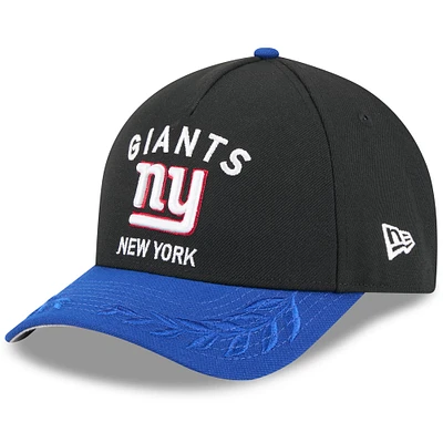 Casquette ajustable New Era 9FORTY A-Frame M-Crown noire/bleu marine pour jeunes New York Giants, draft NFL 2025